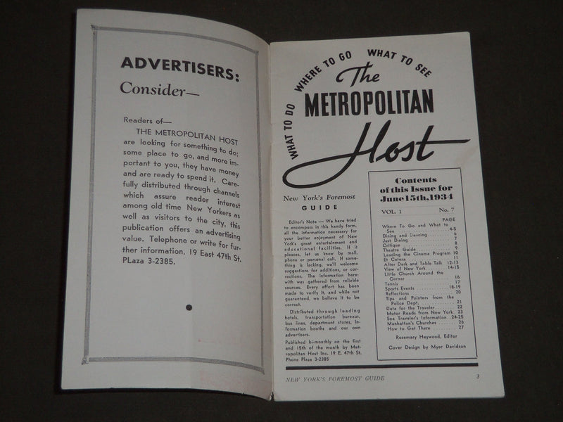 1934 JUNE15/JULY 1 THE METROPOLITAN HOST - MARGARET BARKER COVER - J 2177