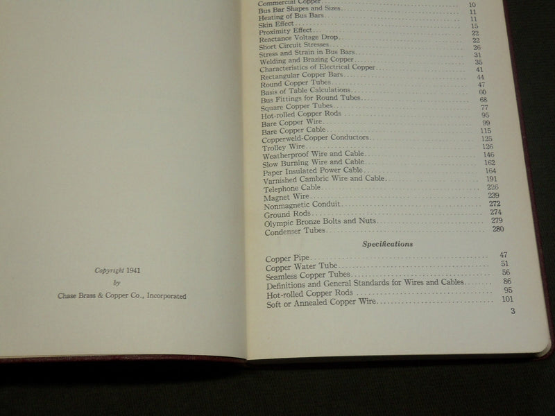 1941 CHASE ELECTRICAL HANDBOOK - MECHANICAL & ELECTRICAL DATA - KD 6097