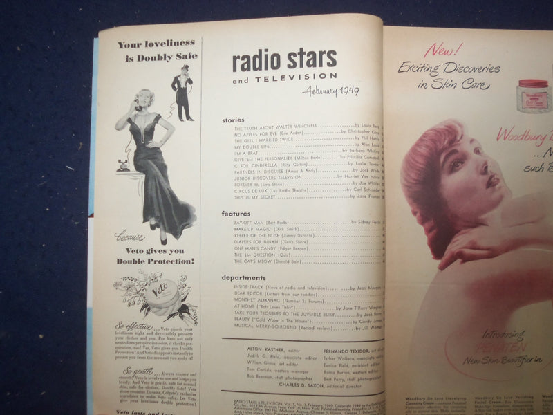 1949 FEBRUARY RADIO STARS AND TELEVISION MAGAZINE - MILTON BERLE COVER- SP 4781X