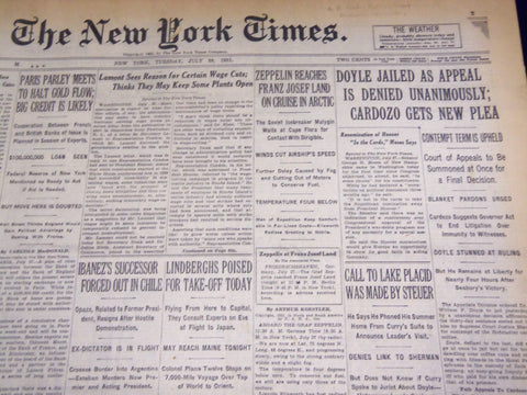 1931 JULY 28 NEW YORK TIMES - DOYLE JAILED AS APPEAL IS DENIED - NT 2166
