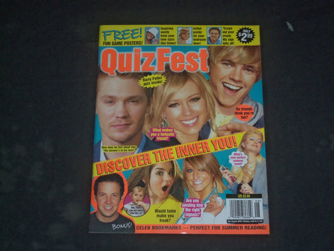 2005 JULY/AUGUST QUIZFEST MAGAZINE - HILARY DUFF COVER - B 605