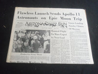 1969 JULY 16 ARIZONA DAILY SUN NEWSPAPER - ASTRONAUTS ON EPIC MOON TRIP- NP 5862