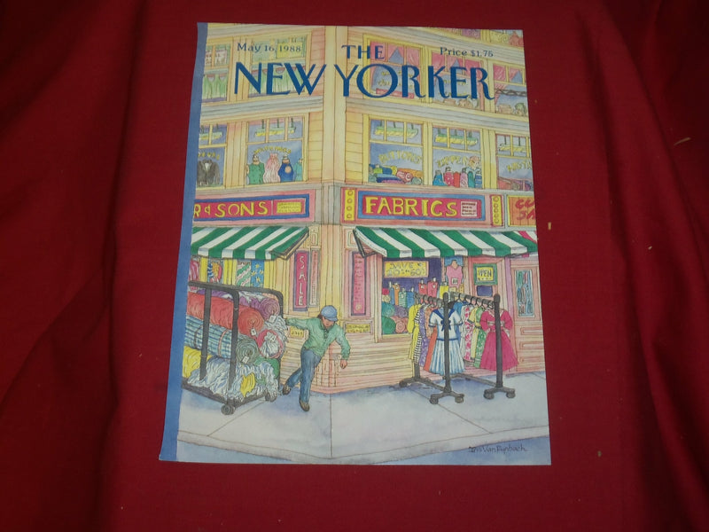 1988 MAY 16 NEW YORKER MAGAZINE FRONT COVER ONLY - GREAT ART FOR FRAMING