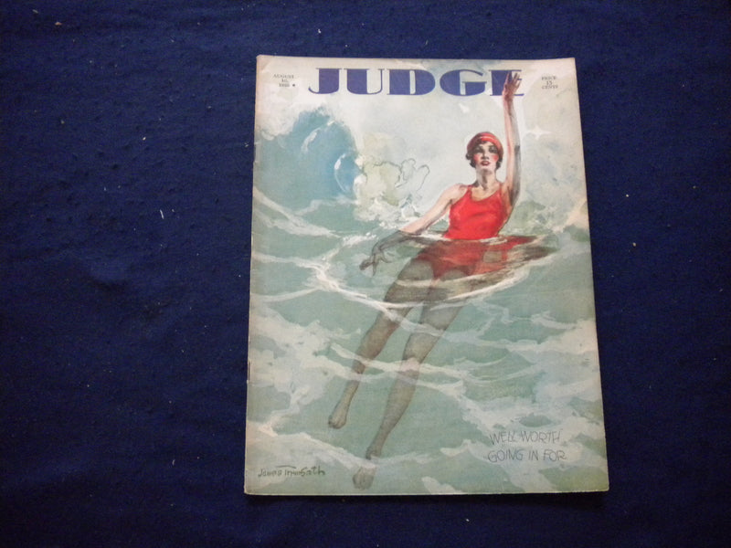 1929 AUGUST 10 JUDGE MAGAZINE - WELL WORTH GOING IN FOR - B 437U
