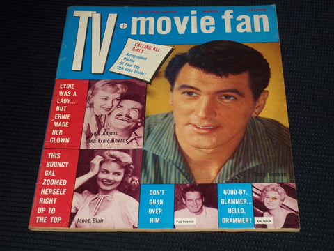 1957 MARCH TV MOVIE FAN MAGAZINE - ROCK HUDSON FRONT COVER - E 17200