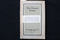 1917 MAY WAR FINANCE PRIMER SOFTCOVER BOOK - K 3001
