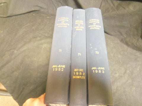 1982-1983 AMERICAN INSTITUTE OF ARCHITECTS 3 BOUND VOLUMES - NICE PHOTOS - R 869