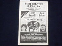1989 THE DESERT SONG PROGRAM - STAR THEATRE OF FLINT - MANY SIGNATURES - J 9722