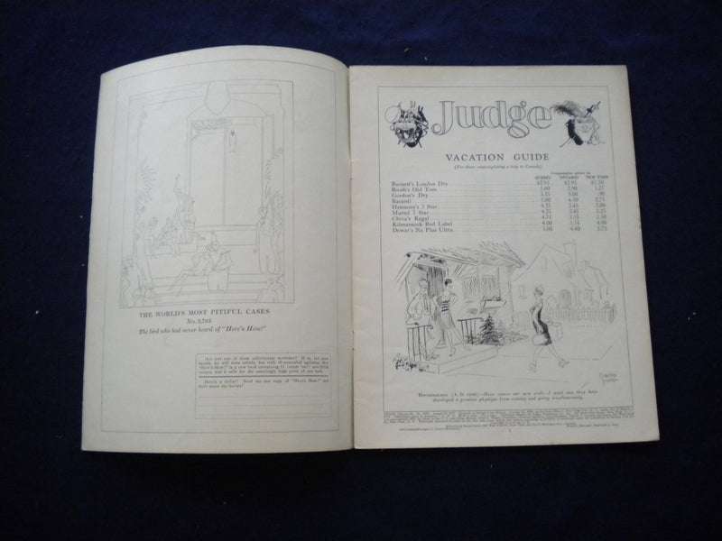 1927 AUGUST 20 JUDGE MAGAZINE - BABE RUTH CARTOON AND ARTICLE - B 436G