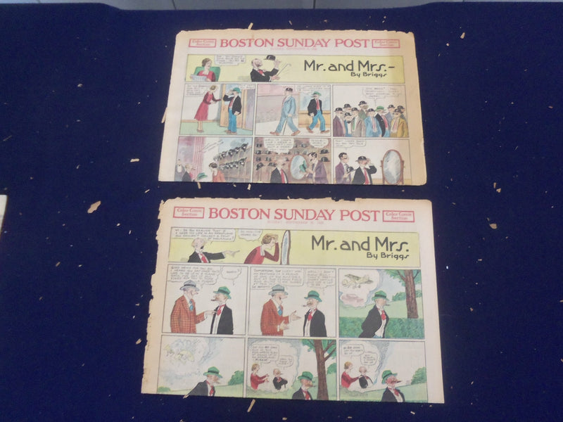 1928-1932 BOSTON SUNDAY POST COLOR COMICS - LOT OF 5 - NP 5205