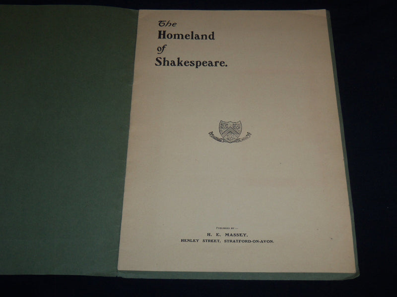 1920'S THE HOMELAND OF SHAKESPEARE BOOK - HAND COLOURED PRINTS - J 8687