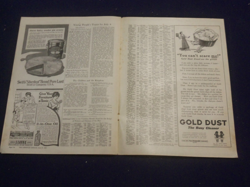 1917 JUNE 27 CHRISTIAN HERALD MAGAZINE -THE FISHERMEN ARE HOME AT LAST - ST 6590