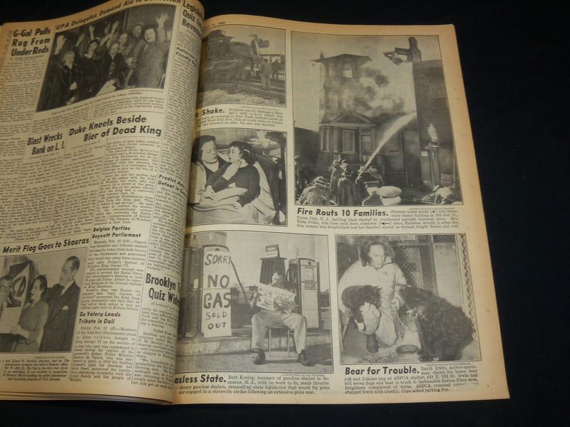1952 FEBRUARY 14 NEW YORK DAILY NEWS - BLAST WRECKS BANK; 9 HURT - NP 5407