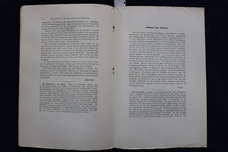 1907 NOVEMBER MONATSHEFTE FUR DEUTSCHE SPRACHE UND PADAGOGIK - GERMAN - K 1441