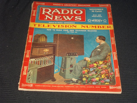 1928 NOVEMBER RADIO NEWS MAGAZINE - TELEVISION NUMBER FRONT COVER - E 5165