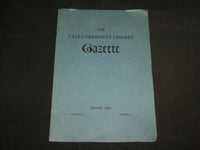 1943 JANUARY THE YALE UNIVERSITY LIBRARY GAZETTE SOFTCOVER BOOK - J 6818