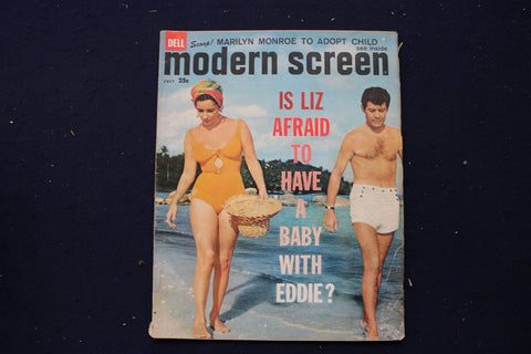 1960 JULY MODERN SCREEN MAGAZINE - LIZ TAYLOR & EDDIE FISHER COVER - E 17402