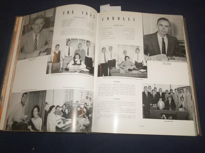 1955 THE COROLLA UNIV. OF ALABAMA YEARBOOK - TUSCALOOSA, AL- BART STARR -YB 2428