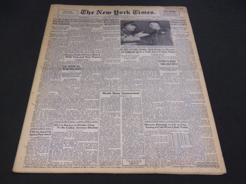 1950 DEC 28 NEW YORK TIMES - 1,350,000 MASSING AGAINST U. N. FORCES - NT 4737