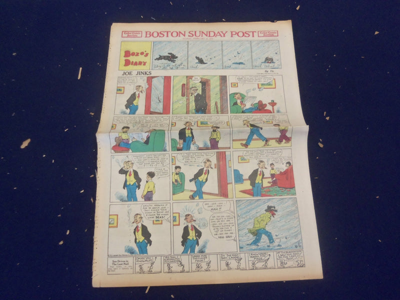 1930 BOSTON SUNDAY POST COLOR COMICS SECTIONS - LOT OF 2 - NP 5204