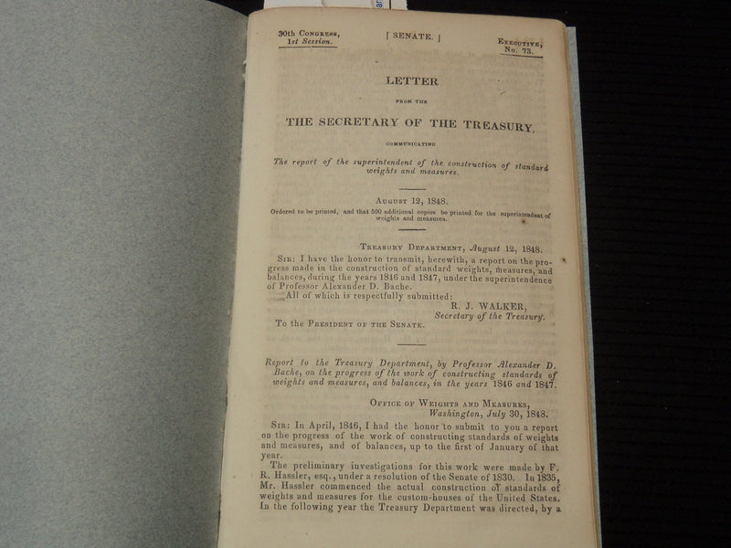 1848 LETTERY FROM THE SECRETARY OF THE TREASURY BULLETIN - 4 PLATES - K 2684