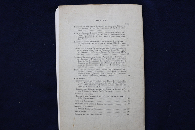 1937 JULY AMERICAN JOURNAL OF DISEASES OF CHILDREN SOFTCOVER BOOK - K 1518