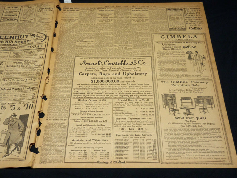 1915 FEBRUARY 2 NEW YORK TIMES - MORGAN SILENT ON LABOR PROBLEMS - NT 7763