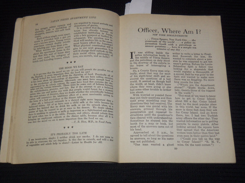 1936 OCTOBER WORLD DIGEST MAGAZINE - DALE CARNEGIE - PEARL S. BUCK - K 1030