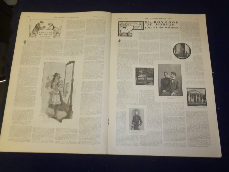 1899 MARCH 11 THE SATURDAY EVENING POST MAGAZINE - NICE ILLUSTRATIONS - B 6696