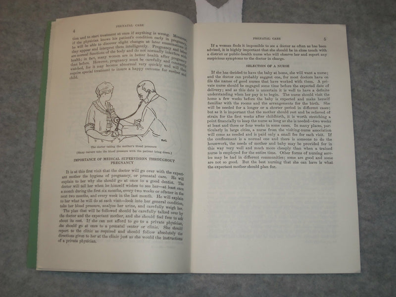 1938 PRENATAL CARE - CHILDREN'S BUREAU PUBLICATION NO. 4 - J 6280