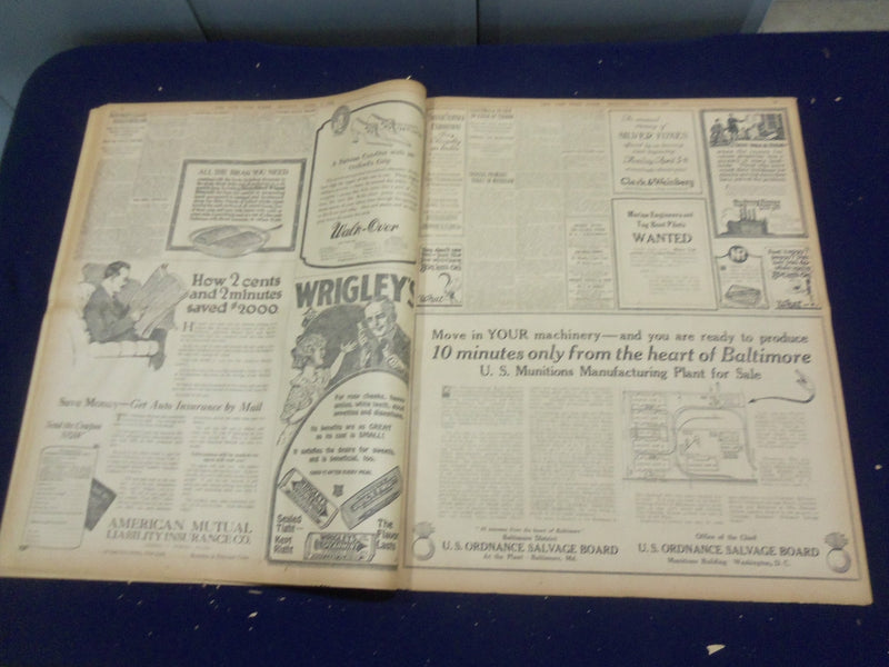 1920 APRIL 5 NEW YORK TIMES - FRANCE TO ENTER GERMANY TO SEIZE 4 CITIES- NT 8281