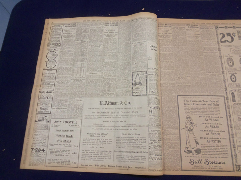 1916 JANUARY 13 NEW YORK TIMES- LANSING DEMANDS CARRANZA PUNISH BANDITS- NT 9058
