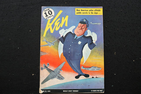 1939 JUNE 22 KEN MAGAZINE - POLICEMAN ANGEL COVER - SP 4187C