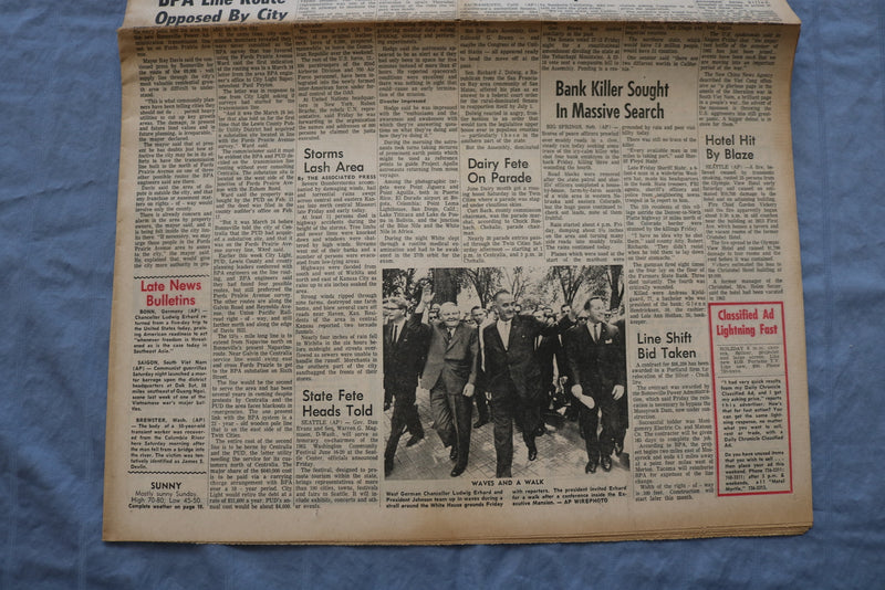 1965 JUNE 5 THE DAILY CHRONICLE NEWSPAPER - GEMINI TWINS DOING WELL - NP 8516