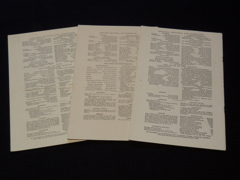 1935-1956 CLEVELAND MUSEUM OF ART BULLETINS LOT OF 3 - CLEVELAND OHIO - J 8113