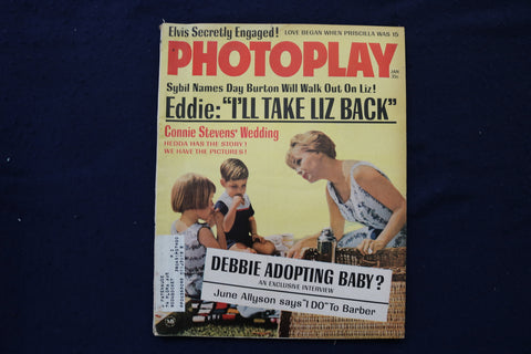 1964 JANUARY PHOTOPLAY MAGAZINE - DEBBIE REYNOLDS COVER - E 18595