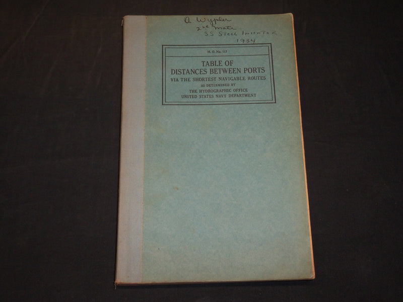 1931 TABLE OF DISTANCES BETWEEN PORTS BY U. S. STATES NAVY DEPARTMENT - J 5874
