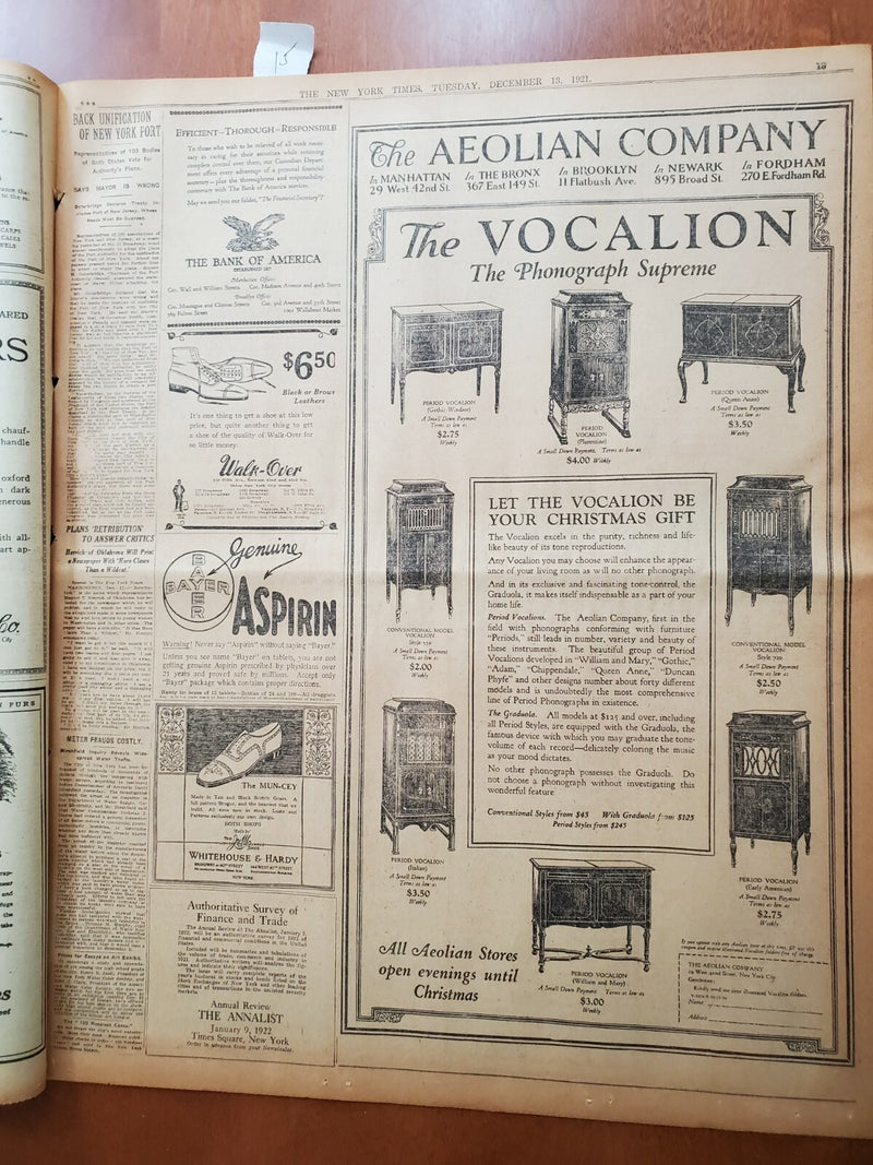 1921 DECEMBER 13 NEW YORK TIMES - YAP AGREEMENT MADE, BORAH ATTACKS IT - NT 8041