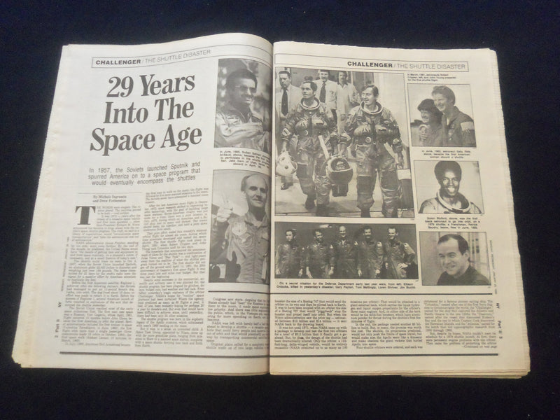 1986 JAN 29 NEW YORK NEWSDAY NEWSPAPER - SHUTTLE CHALLENGER DISASTER - NP 6086