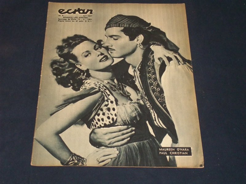 1951 NOVEMBER 13 ECRAN SPANISH MAGAZINE - O'HARA & CHRISTIAN COVER - E 26019