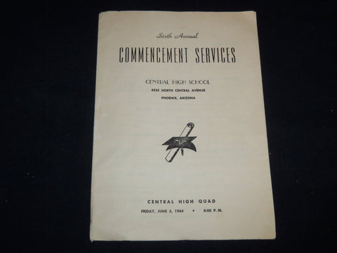 1964 CENTRAL HIGH SCHOOL COMMENCEMENT 6TH ANNUAL PROGRAM - J 9049