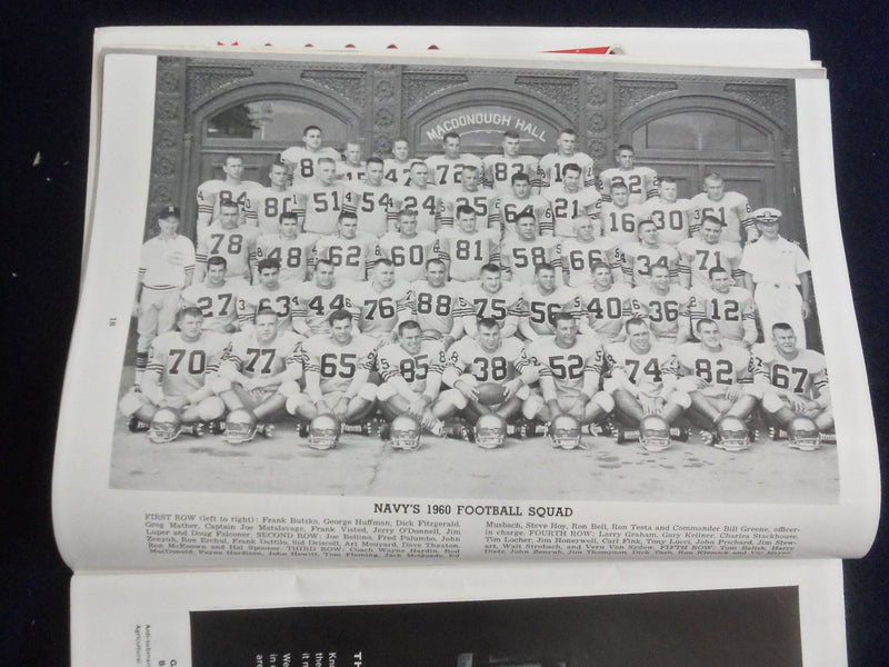 1960 OCTOBER 15 NAVY-AIR FORCE FOOTBALL PROGRAM - BALTIMORE STADIUM - K 141