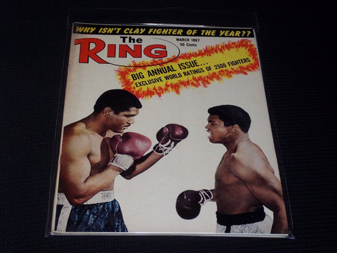 1967 MARCH THE RING MAGAZINE - MUHAMMAD ALI FRONT COVER - E 4581
