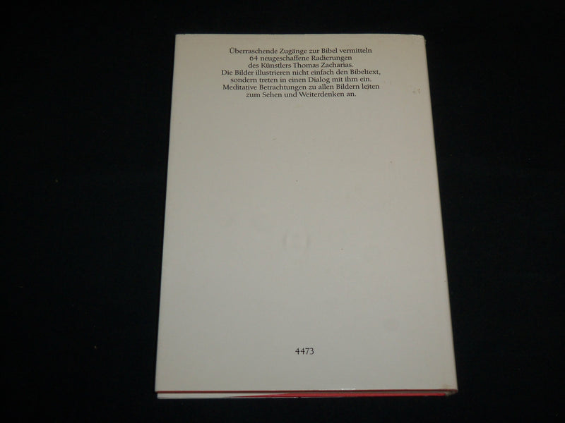 1993 RADIERUNGEN ZUR BIBEL HARDCOVER BOOK BY THOMAS ZACHARIAS - KD 7091