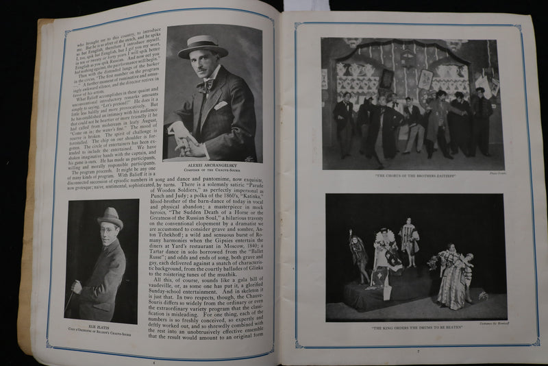 1923-1924 BALIEFF'S CHAUVE-SOURIS OF MOSCOW - SOFTCOVER BOOK - K 2434