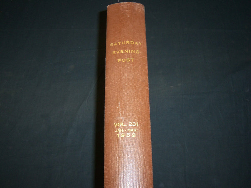 1959 JAN-MAR SATURDAY EVENING POST MAGAZINE VOLUME - GREAT COVERS & ADS- KD 5959