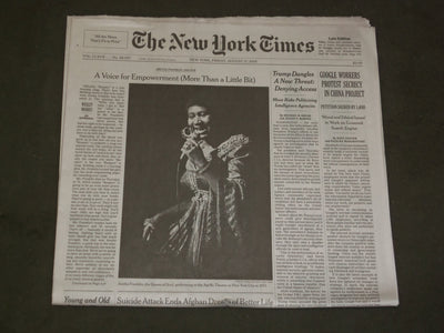 2018 AUGUST 17 NEW YORK TIMES - ARETHA FRANKLIN DIED - 1942-2018