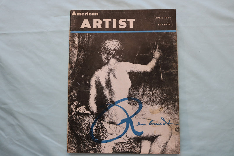 1953 APRIL AMERICAN ARTIST MAGAZINE - A GREAT ILLUSTRATION COVER - E 26587
