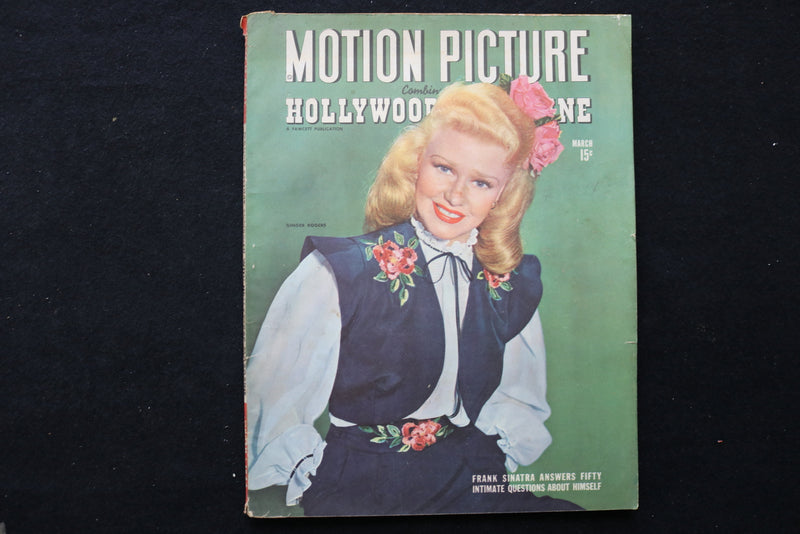 1944 MARCH MOTION PICTURE MAGAZINE - GINGER ROGERS COVER - SP 4184K