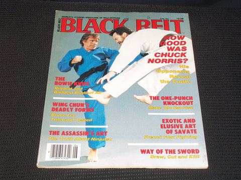 1987 JUNE BLACK BELT MAGAZINE - CHUCK NORRIS FRONT COVER - E 7772